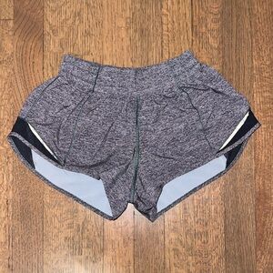 Lululemon Hotty Hot Low Rise Lined 2.5 Heather Gray Shorts